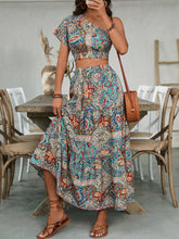 Peasants' Paisley Crop Top And Skirt Set